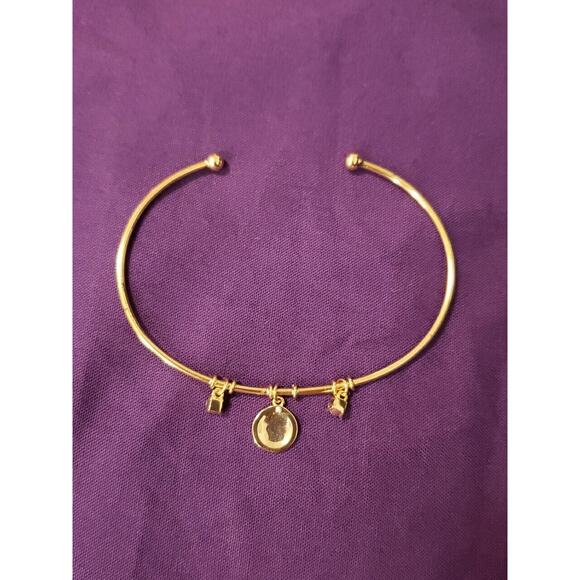 No Boundaries Sterling Silver 14KT Flash Gold Plated CZ Crystal Cuff Bracelet - Picture 7 of 10